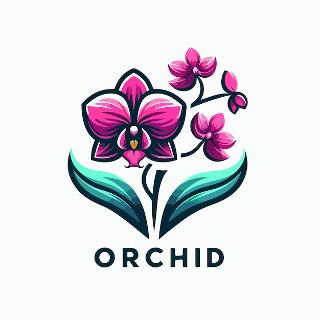 Ilustración del logotipo de la orquídea
