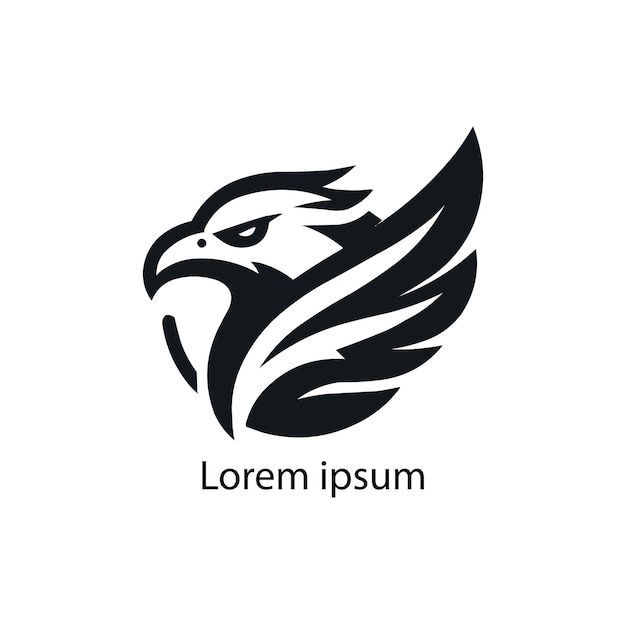 Ilustración del logotipo del pájaro hermosa silueta de pájaros voladores supera las nubes altas diseño del logotipo