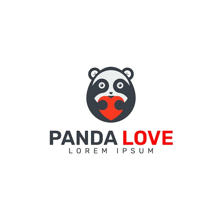Vector ilustración del logotipo de panda