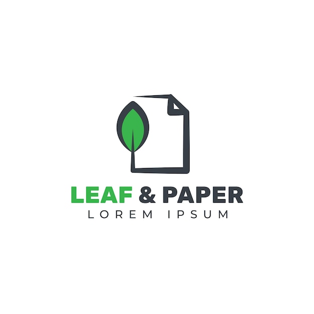 Ilustración de logotipo de papel