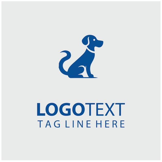 Ilustración del logotipo de un perro amigable