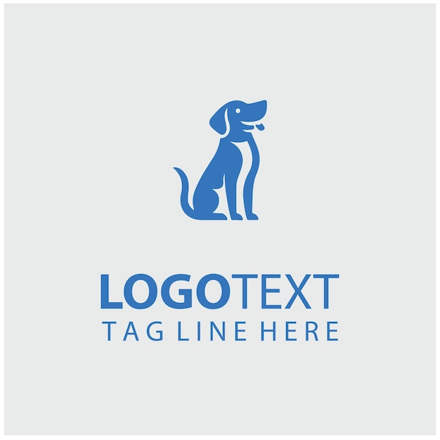 Ilustración del logotipo de un perro amigable