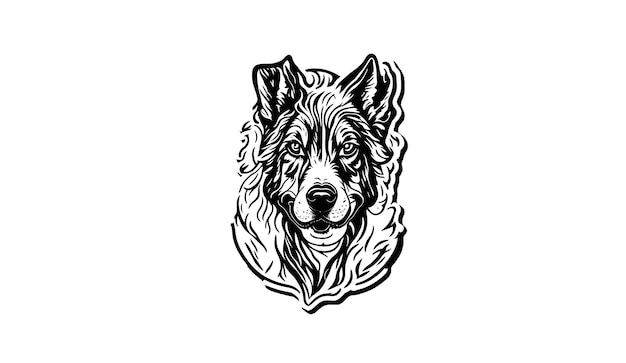 ilustración de un logotipo de perro vector gratis