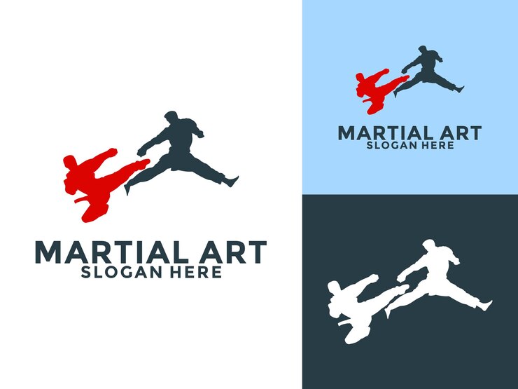 Vector ilustración del logotipo del personaje de las artes marciales plantilla vectorial del logotipo de las artes marciales