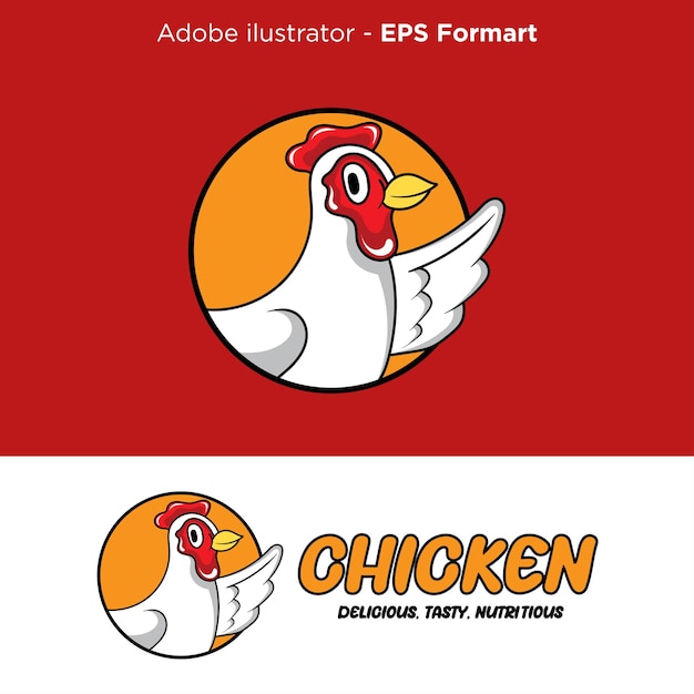 Ilustración de logotipo de pollo vectorial - Alta calidad premium