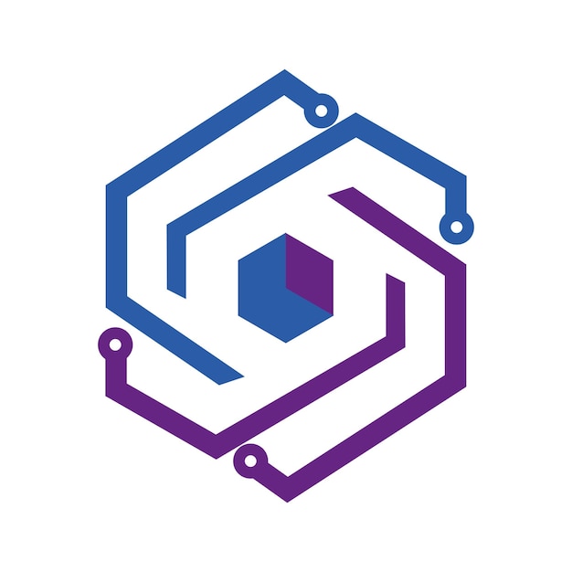 Ilustración del logotipo que representa el diseño del logotipo del metaverso web3 con vector pro