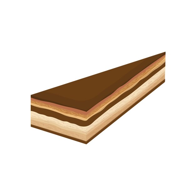 Ilustración del logotipo rebanadas de pastel de ópera