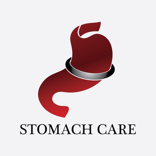 Ilustración del logotipo de salud y cuidado del estómago