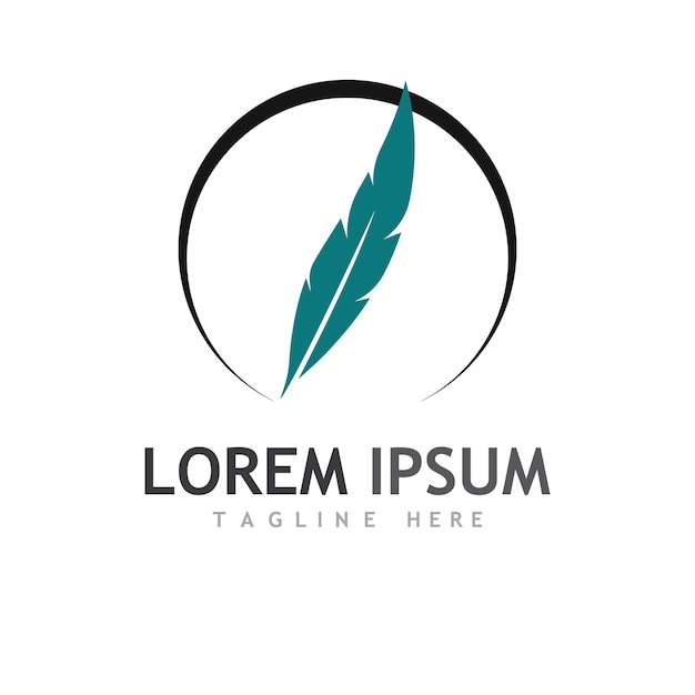 Ilustración del logotipo y el símbolo de la pluma