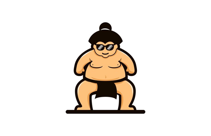 Vector ilustración logotipo sumo vector moderno