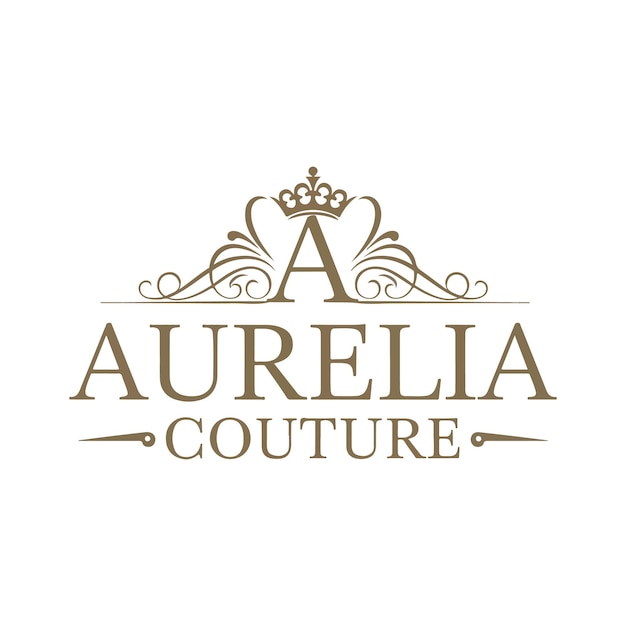 Ilustración del logotipo de una tienda de ropa llamada Aurelia Couture