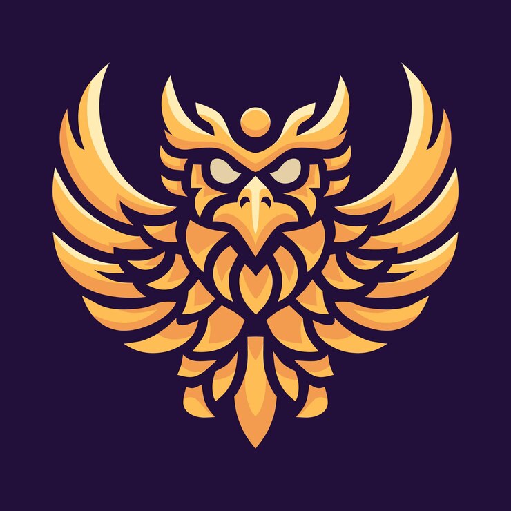 Ilustración del logotipo de Vector Bird El estilo de la mascota de Bird Simple