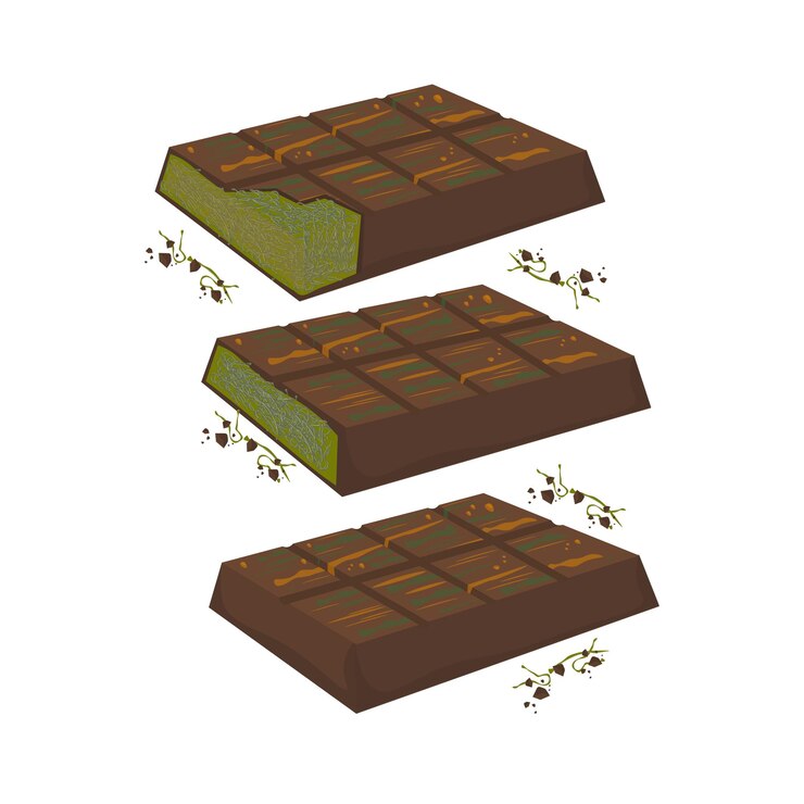 Ilustración del logotipo de Vector Clipart Delicioso bocadillo bar de chocolate de Dubai