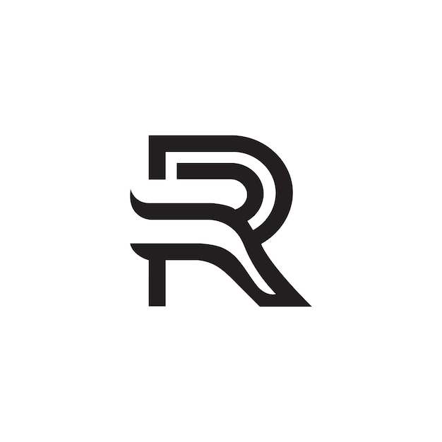 Ilustración del logotipo del vector creativo de la letra R