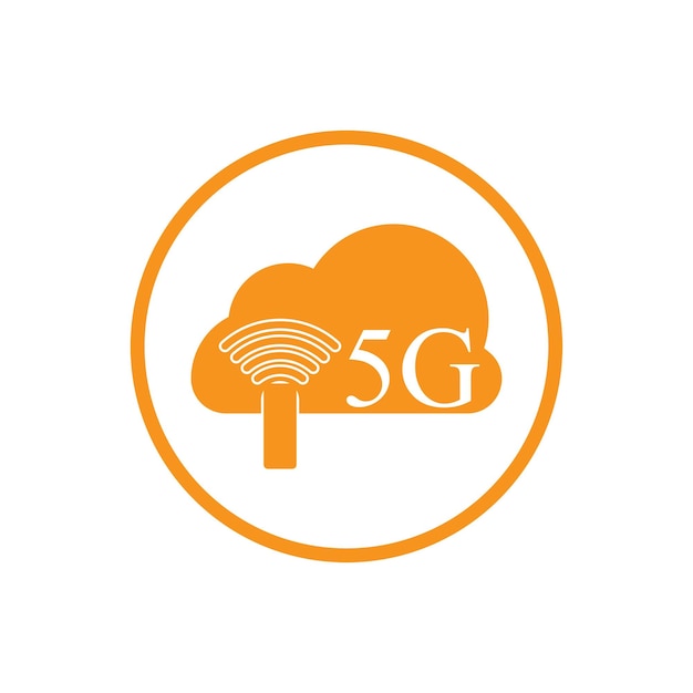 Ilustración de logotipo de vector de plantilla de icono 5g
