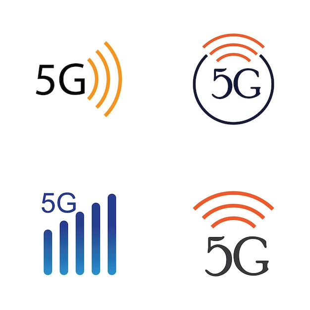 Ilustración de logotipo de vector de plantilla de icono 5g