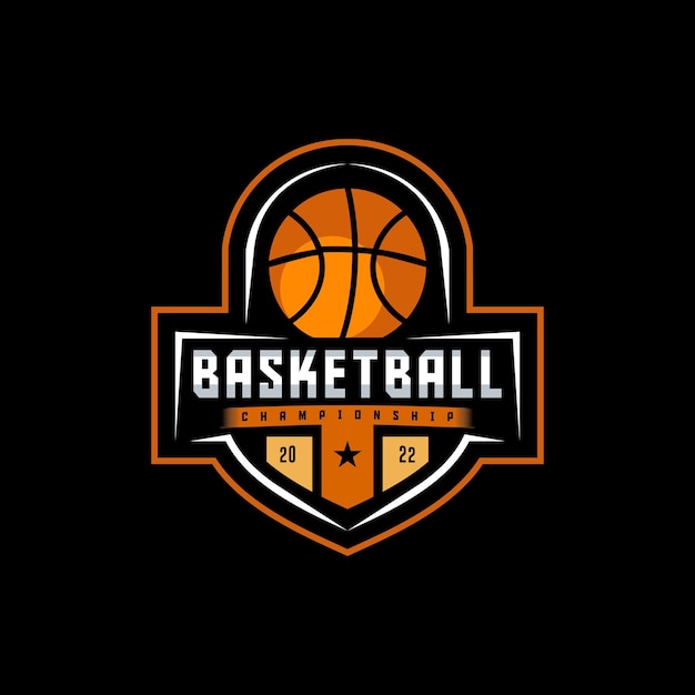 Vector ilustración de logotipo de vector premium de baloncesto