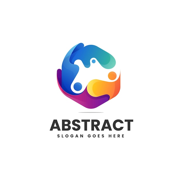 Ilustración de logotipo vectorial Abstracto Gradiente Estilo colorido