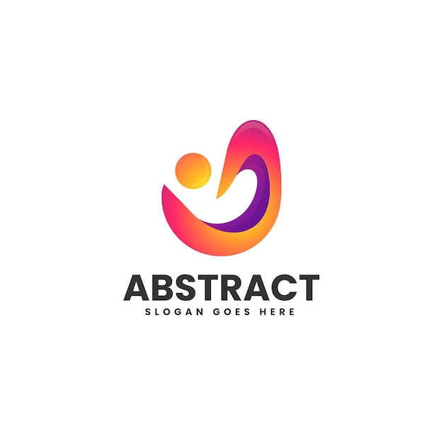 Ilustración de logotipo vectorial Abstracto Gradiente Estilo colorido