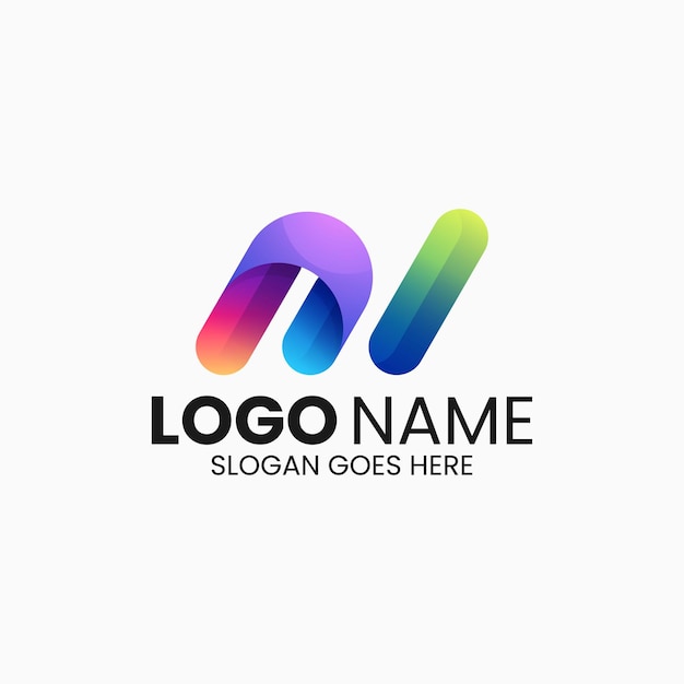 Ilustración de logotipo vectorial Abstracto Gradiente Estilo colorido