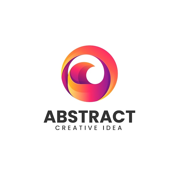 Ilustración de logotipo vectorial Abstracto Gradiente Estilo colorido