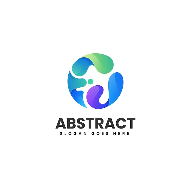 Ilustración de logotipo vectorial Abstracto Gradiente Estilo colorido