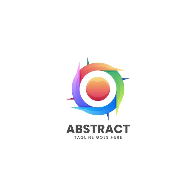 Ilustración de logotipo vectorial Abstracto Gradiente Estilo colorido