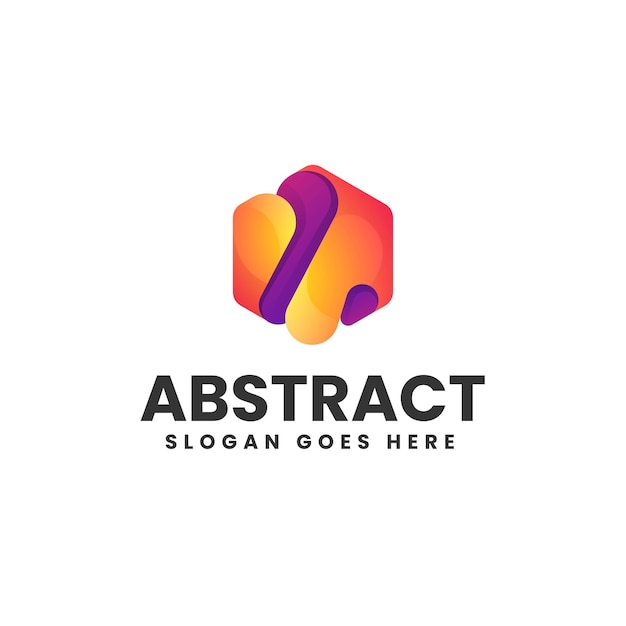 Ilustración de logotipo vectorial Abstracto Gradiente Estilo colorido