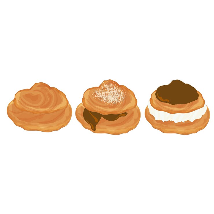 Ilustración del logotipo vectorial Choux con varios rellenos