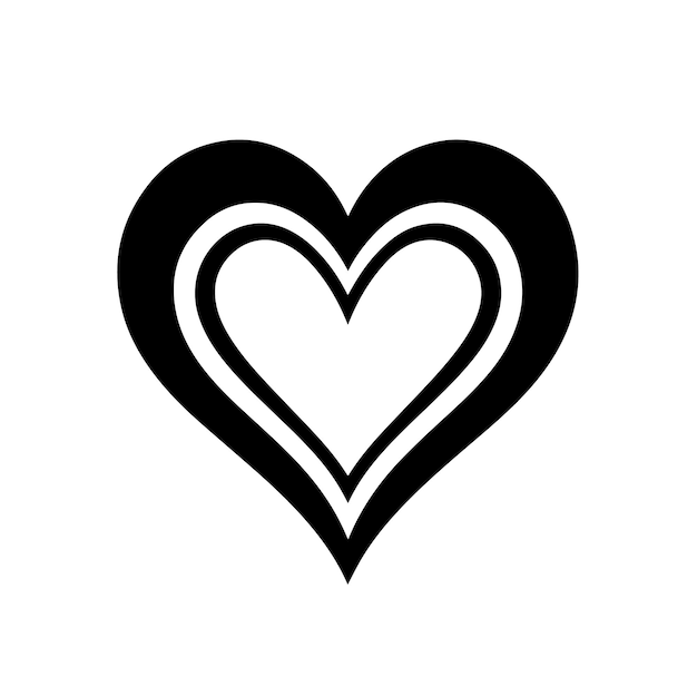 Ilustración del logotipo vectorial del corazón Ícono y signo del vector del corazón