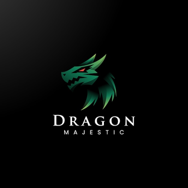 Ilustración del logotipo vectorial Dragón Gradiente Estilo colorido