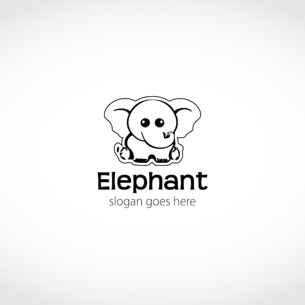 Ilustración del logotipo vectorial del elefante Seleme Ozkafa