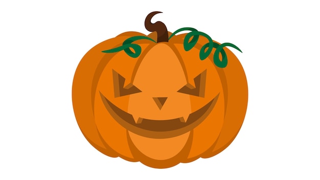 Ilustración del logotipo vectorial de las espeluznantes calabazas de Halloween