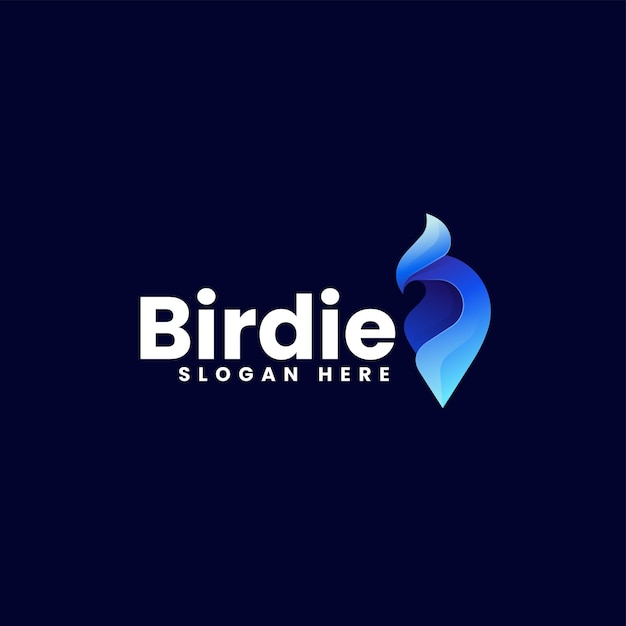 Ilustración De Logotipo Vectorial Estilo Colorido Degradado De Ave