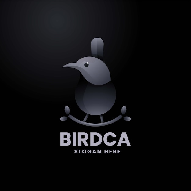 Ilustración De Logotipo Vectorial Estilo Colorido Degradado De Ave
