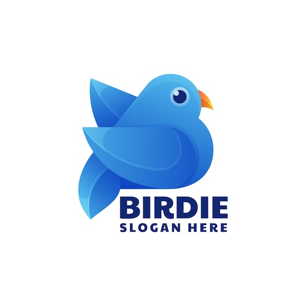 Ilustración De Logotipo Vectorial Estilo Colorido Degradado De Ave