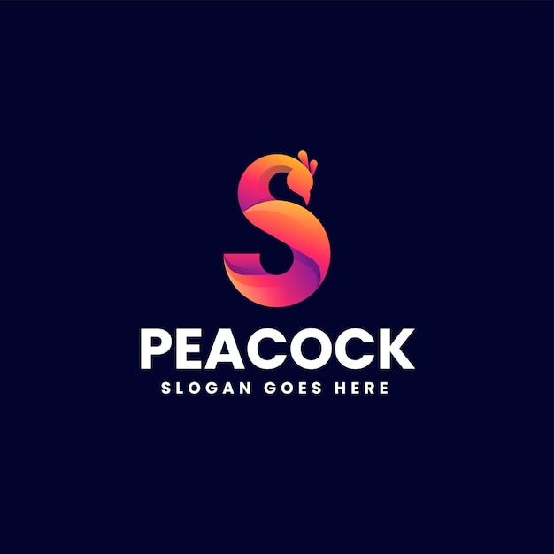 Ilustración De Logotipo Vectorial Estilo Colorido Degradado De Ave