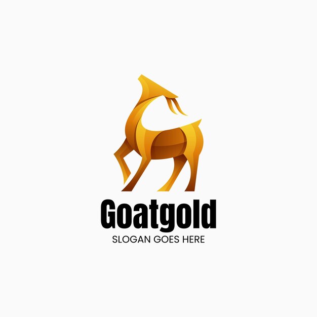Ilustración De Logotipo Vectorial Estilo Colorido Degradado De Cabra