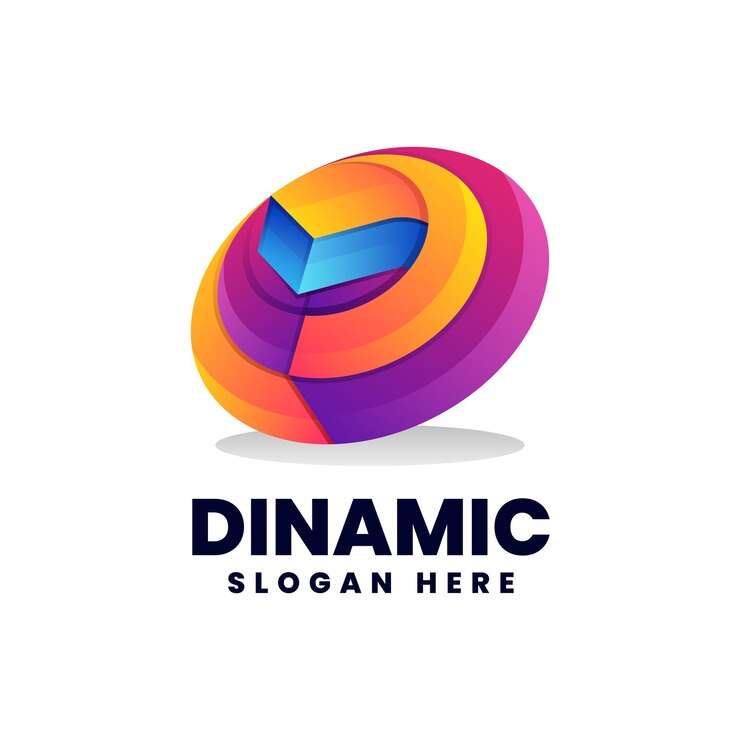 Vector ilustración de logotipo vectorial estilo colorido degradado dinámico