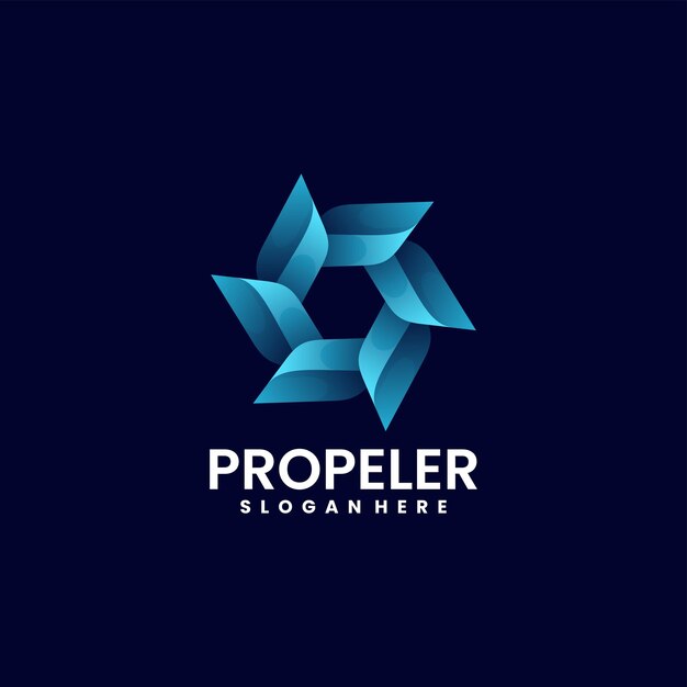 Ilustración De Logotipo Vectorial Estilo Colorido Degradado De Hélice