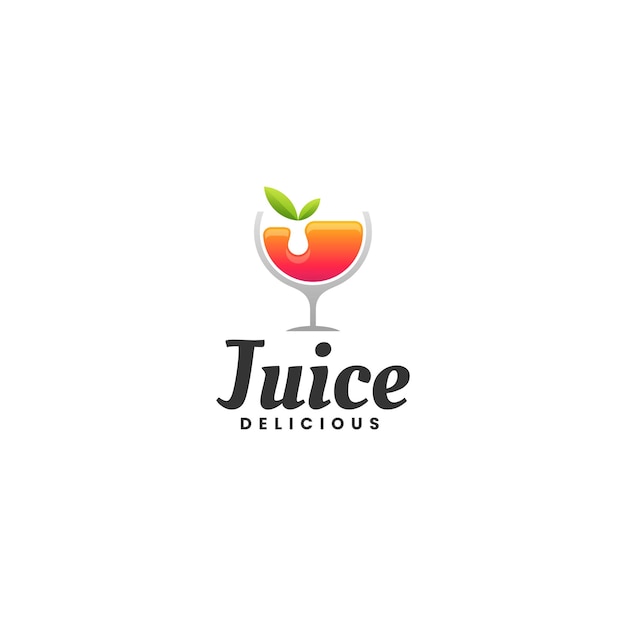 Ilustración De Logotipo Vectorial Estilo Colorido Degradado De Jugo