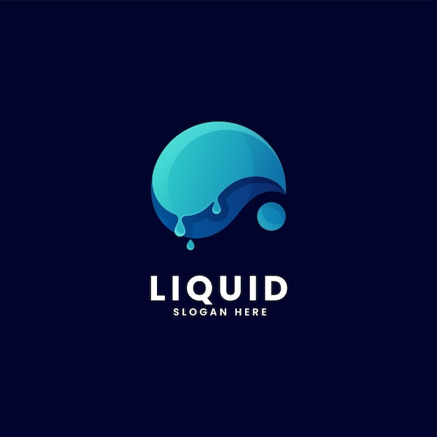 Ilustración De Logotipo Vectorial Estilo Colorido Degradado Líquido