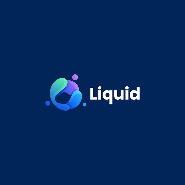 Ilustración De Logotipo Vectorial Estilo Colorido Degradado Líquido