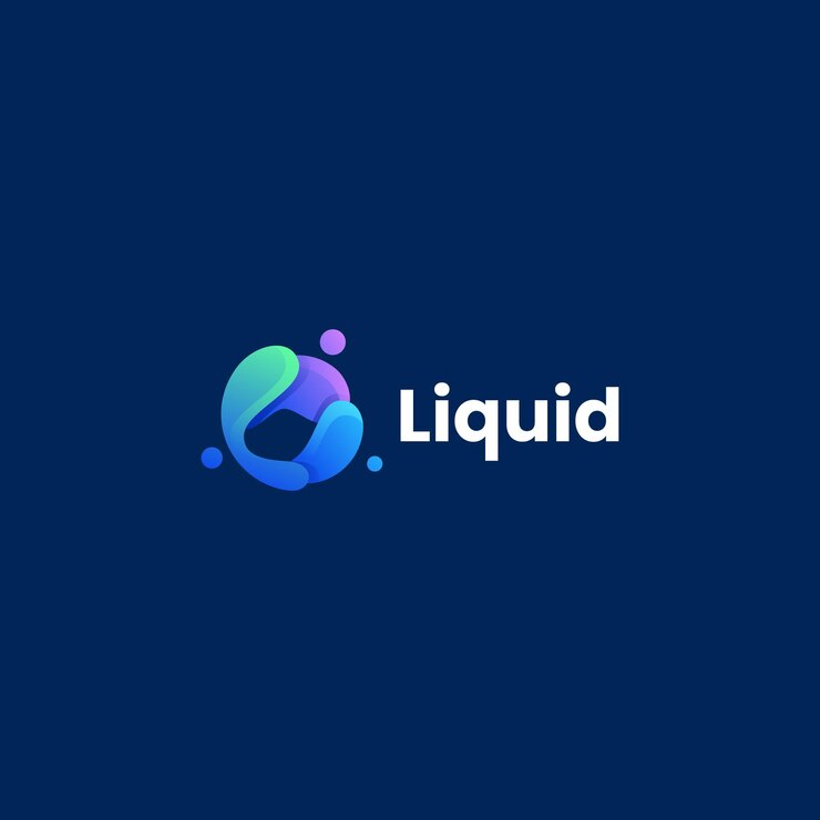 Vector ilustración de logotipo vectorial estilo colorido degradado líquido