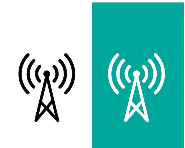 Ilustración del logotipo vectorial de estilo plano del icono de señal