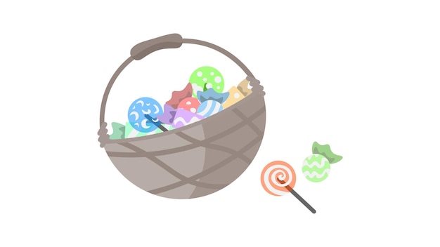 Ilustración del logotipo vectorial de golosinas espeluznantes