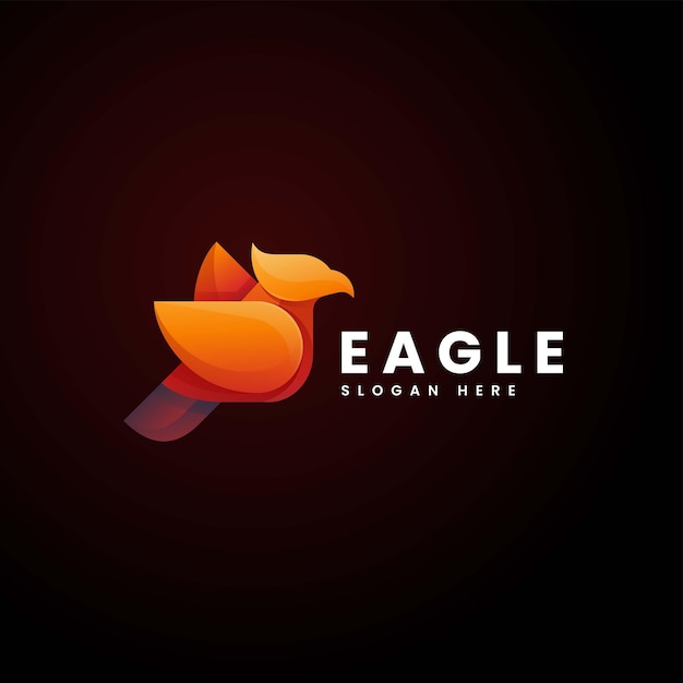 Ilustración de logotipo vectorial Gradiente de águila Estilo colorido