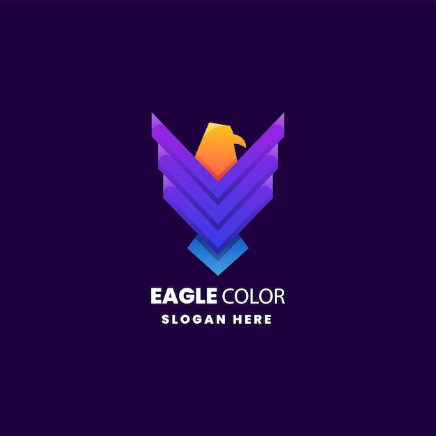 Ilustración de logotipo vectorial Gradiente de águila Estilo colorido
