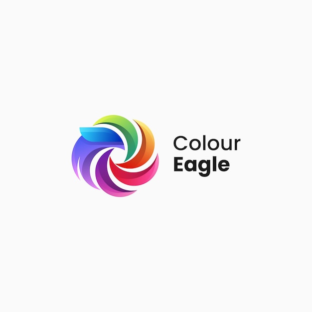 Ilustración de logotipo vectorial Gradiente de águila Estilo colorido