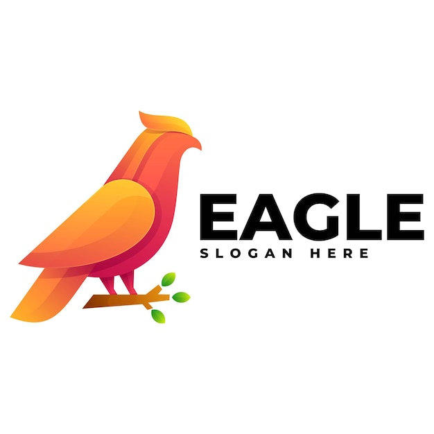Ilustración de logotipo vectorial Gradiente de águila Estilo colorido